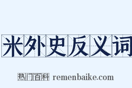 米外史反义词是什么意思的图片